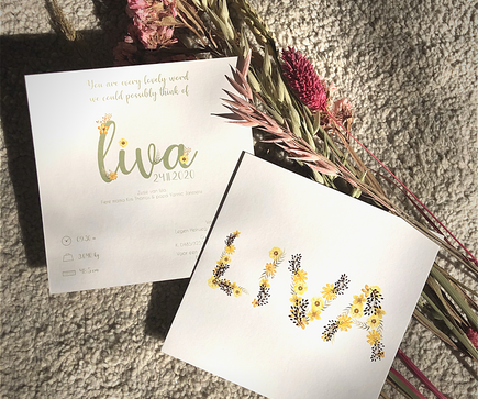Geboortekaartje Liva